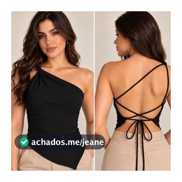 Blusa Frente Única Feminino Amarração Costas Nuas Crepe Duna Elegante Moda Blogueira Gringa
