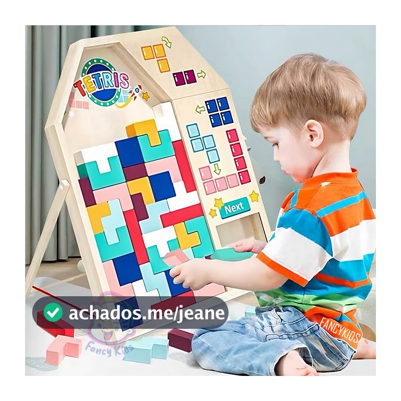 MEDOOSI Tetris Quebra Cabeça madeira 3D Colorido Tangram Brinquedo De Madeira /Jogo Educacional Infantil Blocos de Monta