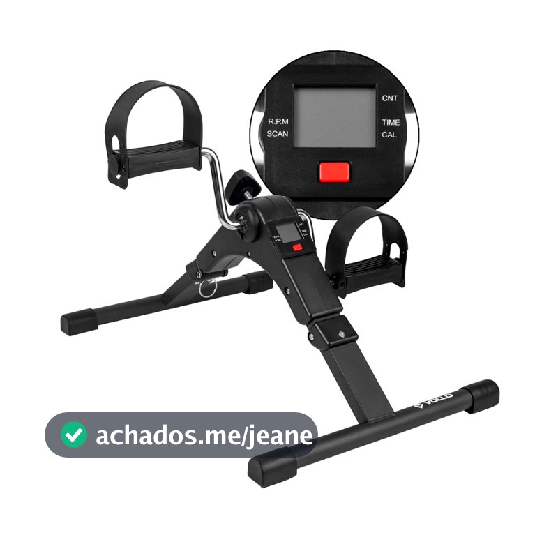 Mini Bicicleta Ergométrica c/ Monitor LCD Multifuncional Dobrável Vollo Contador de Calorias Tempo