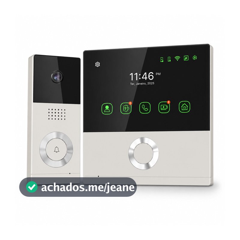 Vídeo Porteiro Eletrônico Full HD Tela Touch Screen 7 Polegadas Câmera Visão Noturna Grava Foto Vídeo ALPHA-1100