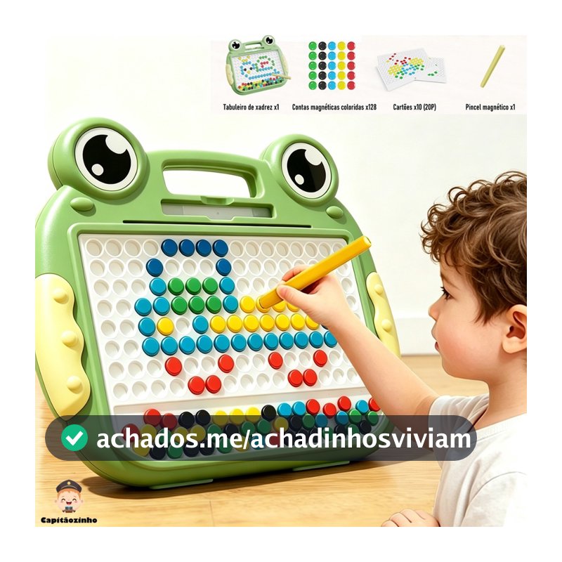 Lousa Mágica Caneta Magnética Prancheta Infantil Educativo Autismo Cartelas Desenho