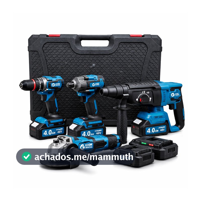 Kit Ferramentas Eletrica Parafusadeira Martelete Esmerilhadeira Lixadeira Furadeira Chave Impacto
