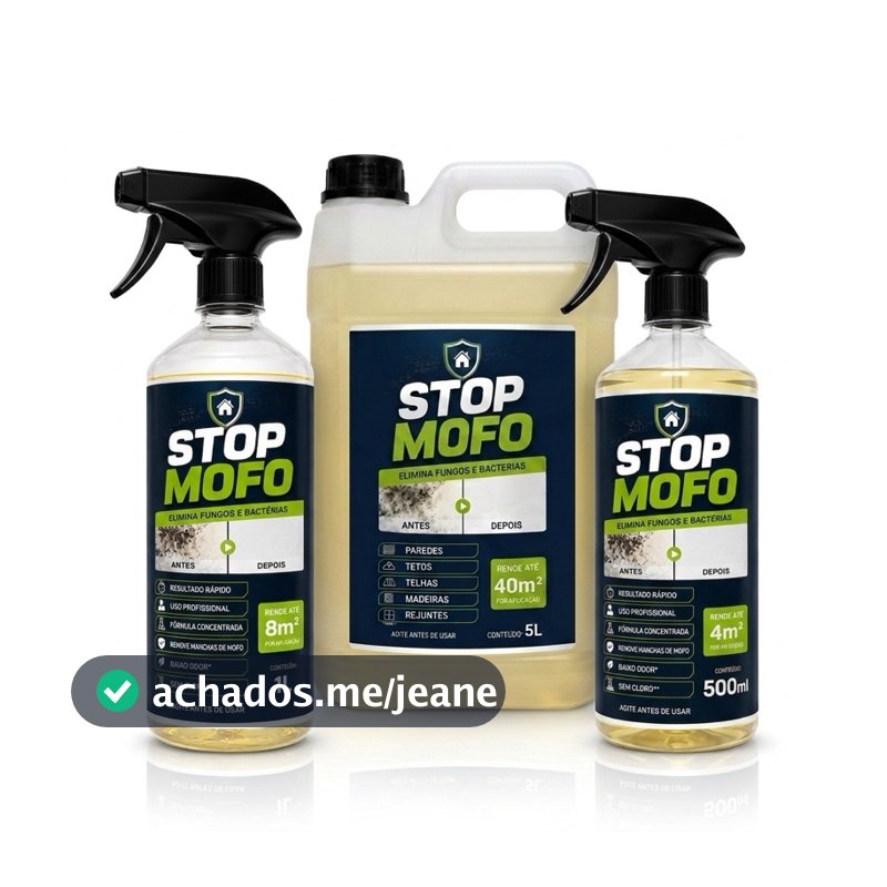 Kit stop mofo Mata Mofo Bolor Fungo Teto De Banheiro Parede Não Volta + Borrifador