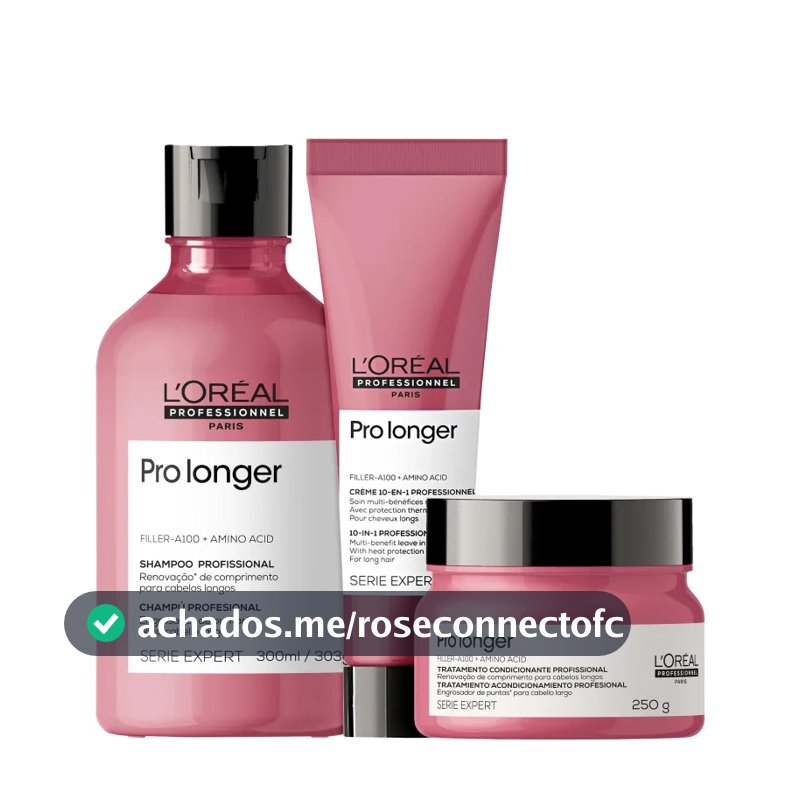 Kit Pro Longer Shampoo, Máscara e Leave 150ml - L'Oréal