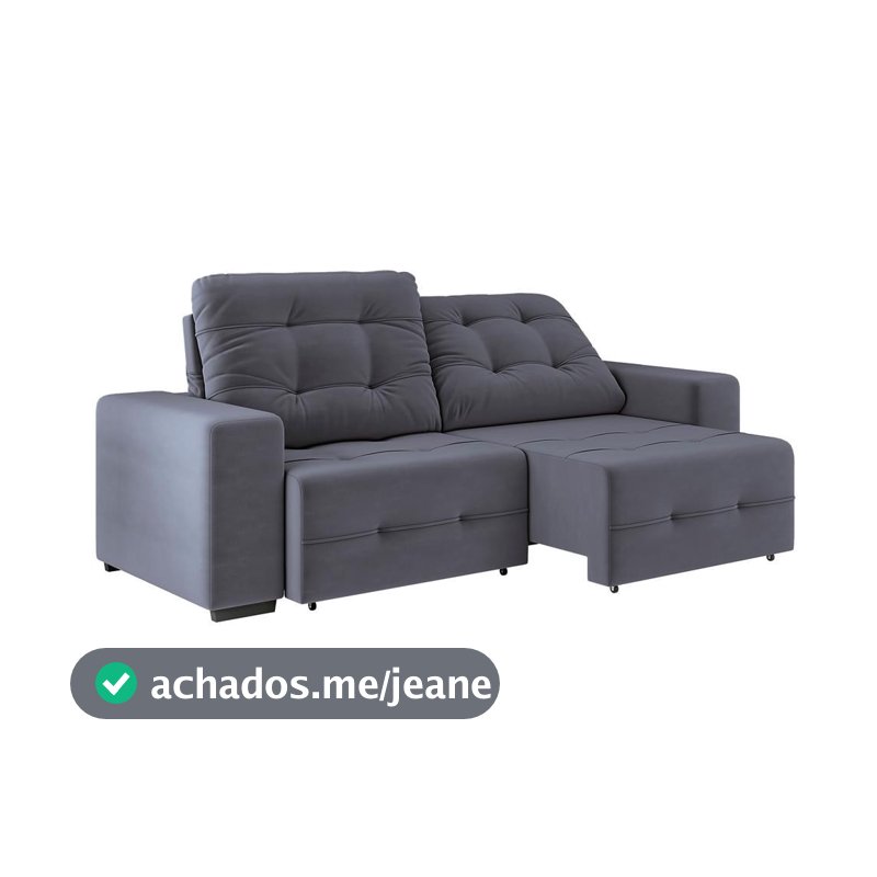 Sofá 4 Lugares Bonno com Assento Retrátil e Encosto Reclinável