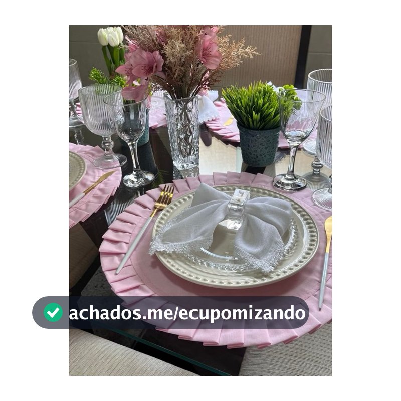 Jogo Americano Redondo Babadinho Dupla Face Xadrez 42cm  (6 Lugares) Elegância e Praticidade na Mesa