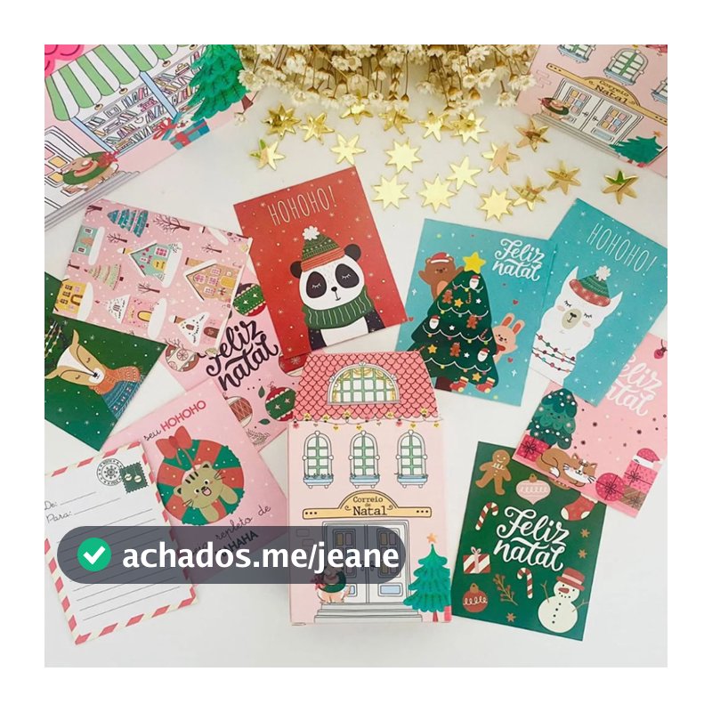 CAIXA CASINHA COM MINI CARTOES DE NATAL   BUENDIA   PPC5152 - UNITÁRIO E SORTIDO