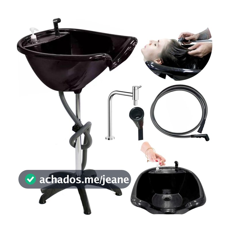 Lavatório De Cabelo Portátil Cuba Móvel Salão Beleza + Ducha