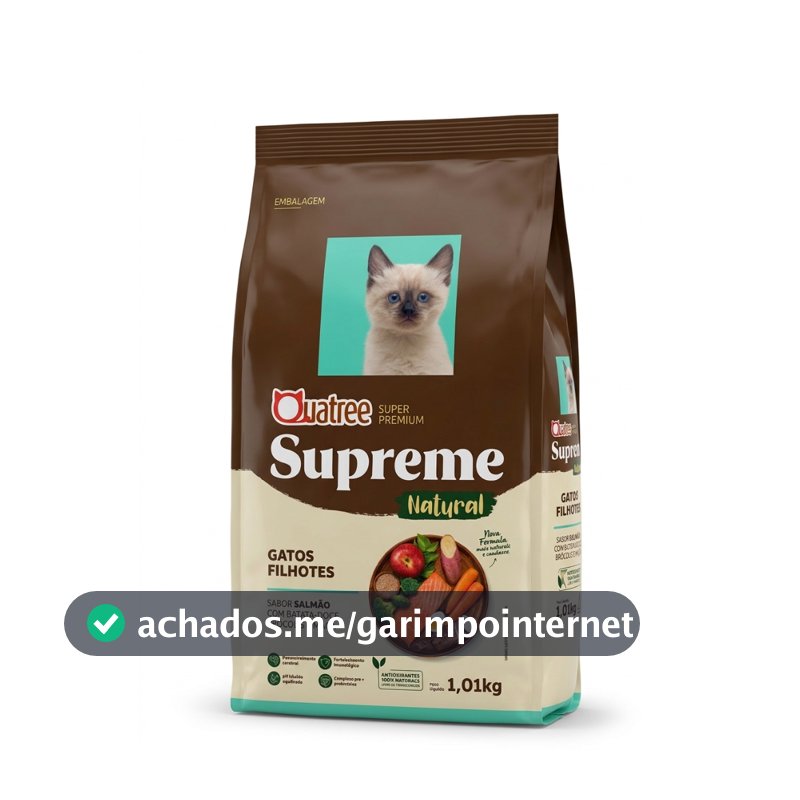 Ração Gatos Filhotes Quatree Supreme Salmão 1kg Super Premium