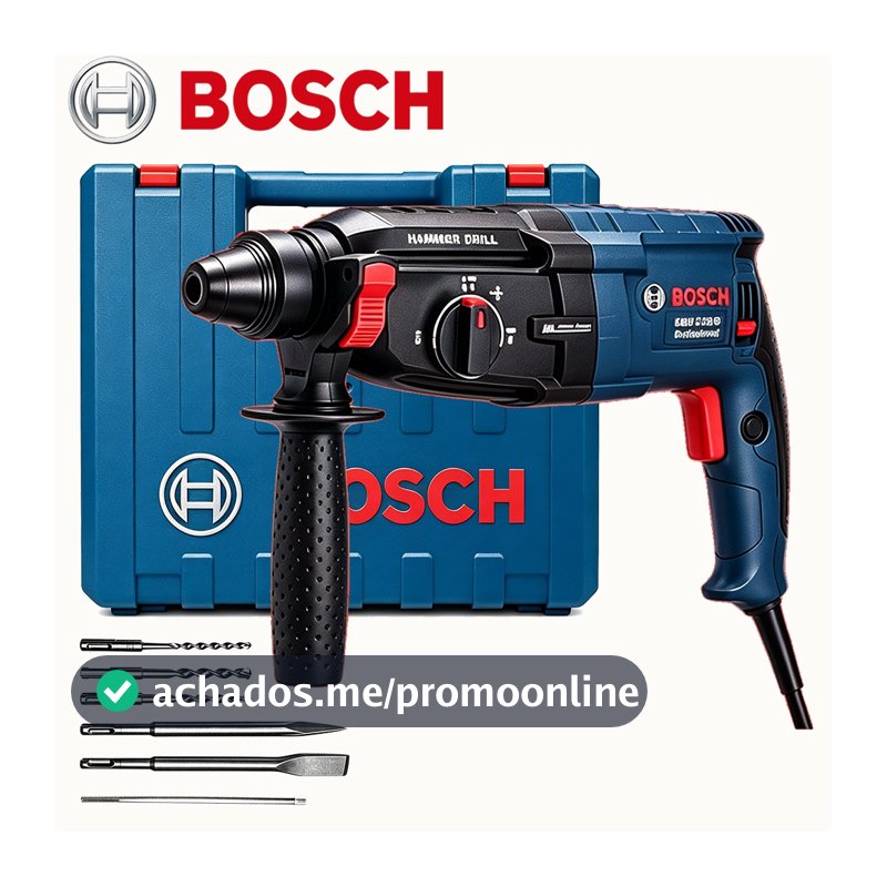 Bosch GBH 2-28D Martelete Furadeira de Impacto Rotativo 5kg Rompedor Demolidor Perfurador 1600w Com Acessorios Original