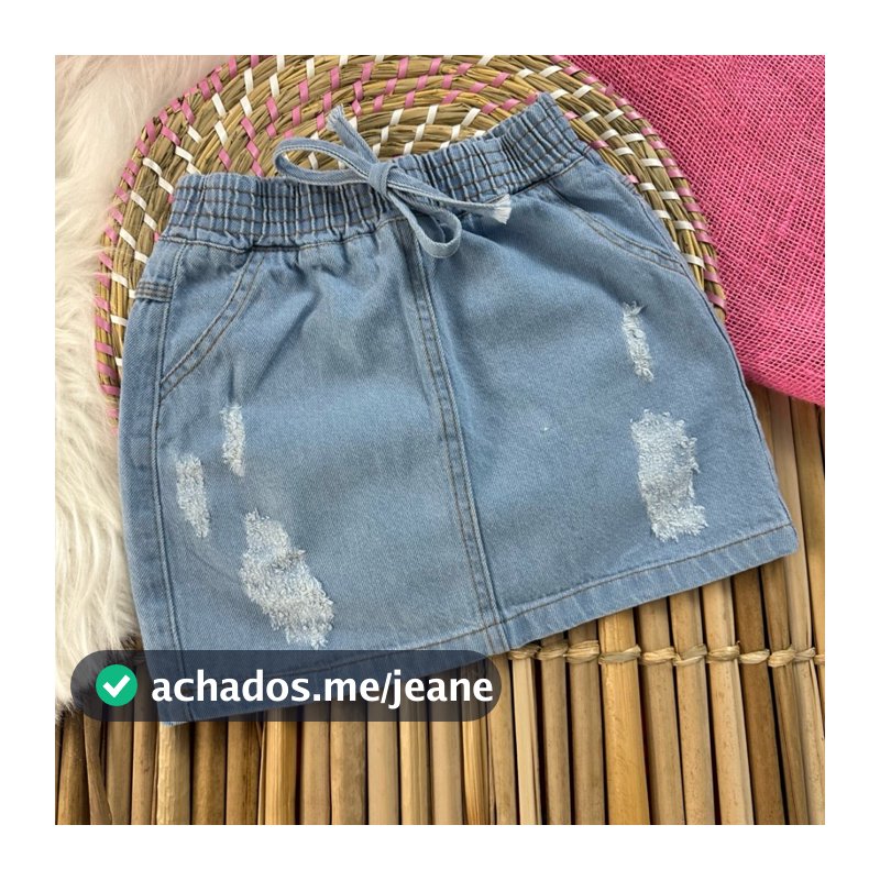 SAIA INFANTIL MENINAS JEANS DE ELÁSTICO DESFIADA