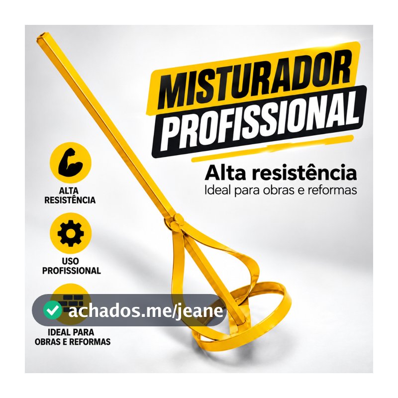 Misturador de Tinta e Argamassa Fertak 80x400mm para Furadeira Elétrica | Misturador Profissional