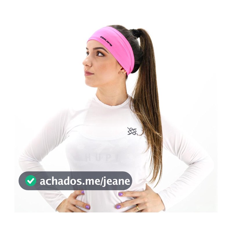 Testeira HeadBand Rosa Liso HUPI