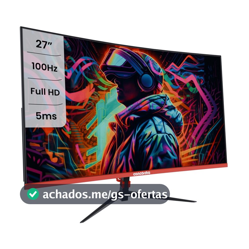 Monitor Gamer Curvo 27'' CZ270F Concórdia 100HZ LED FULL HD HDMI VGA SRGB 99%