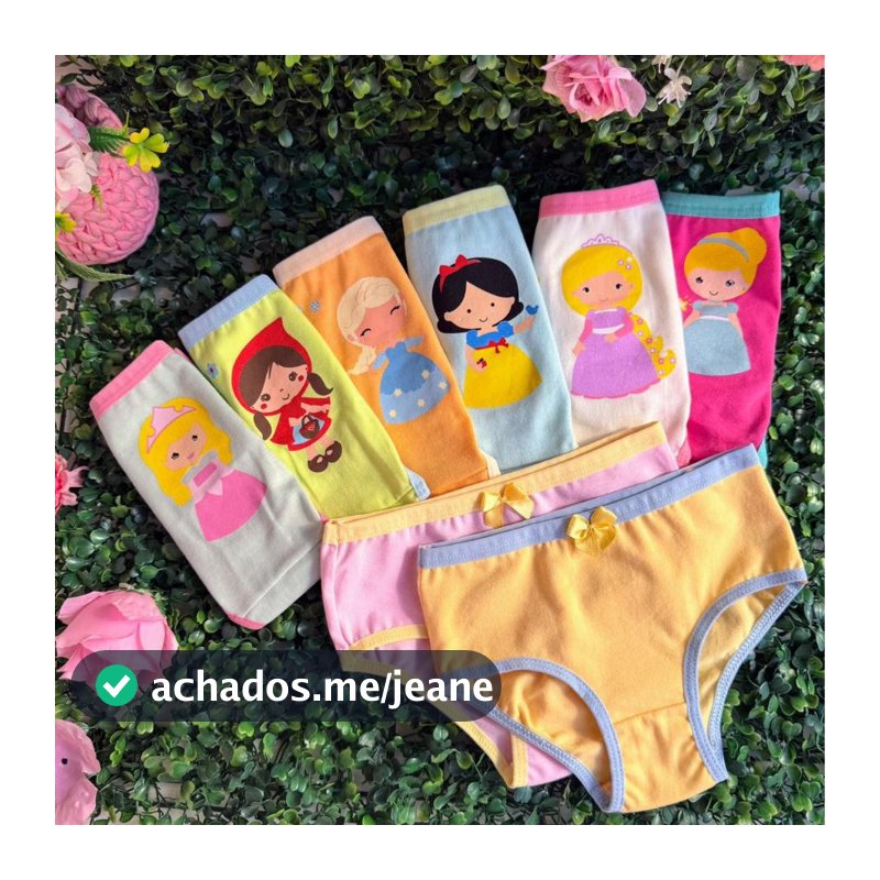 Kit com 5 Calcinhas Infantis para Meninas – Conforto e Proteção no Dia a Dia