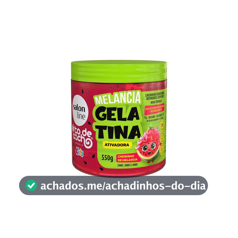 Gelatina Melancia #todecacho Kids Ativadora 550g