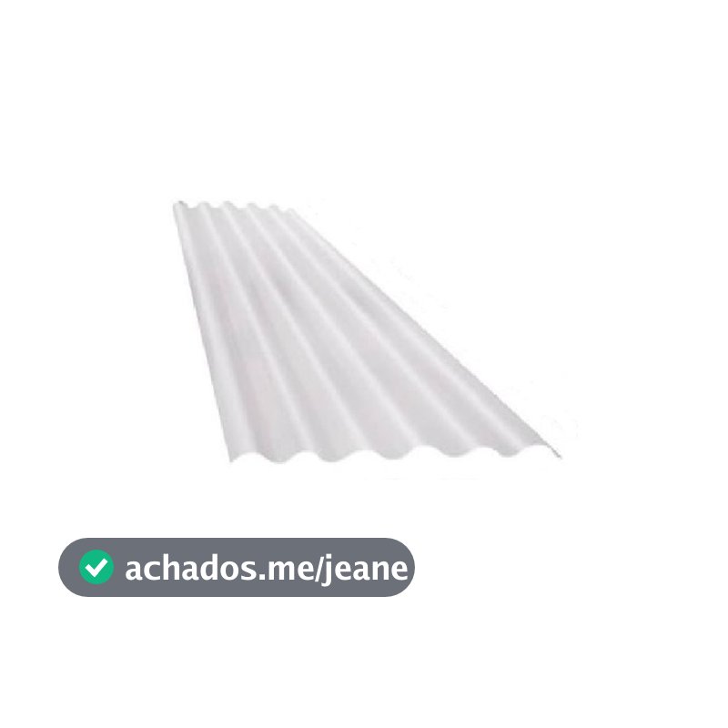 Telha Translúcida 1,22 X 0,50 M Ondulada Polipropileno