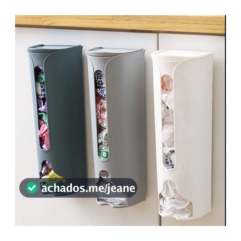 Suporte Multiuso para Sacola de Lixo – Organização Prática para Cozinha e Banheiro!