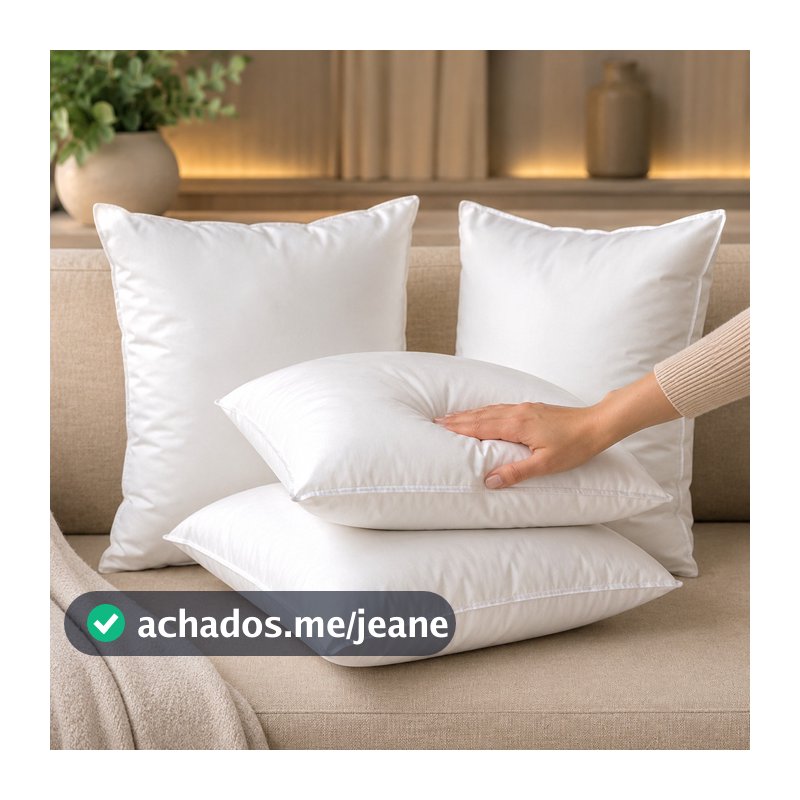 Kit 4 Almofadas Sofá Enchimento de Espuma Refil Almofada Espuma 45x45cm