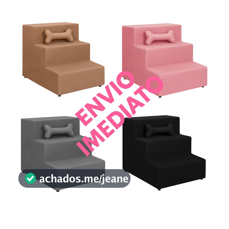 Envio Imediato - Escada Para Cachorro Gato Pet 3 Degraus