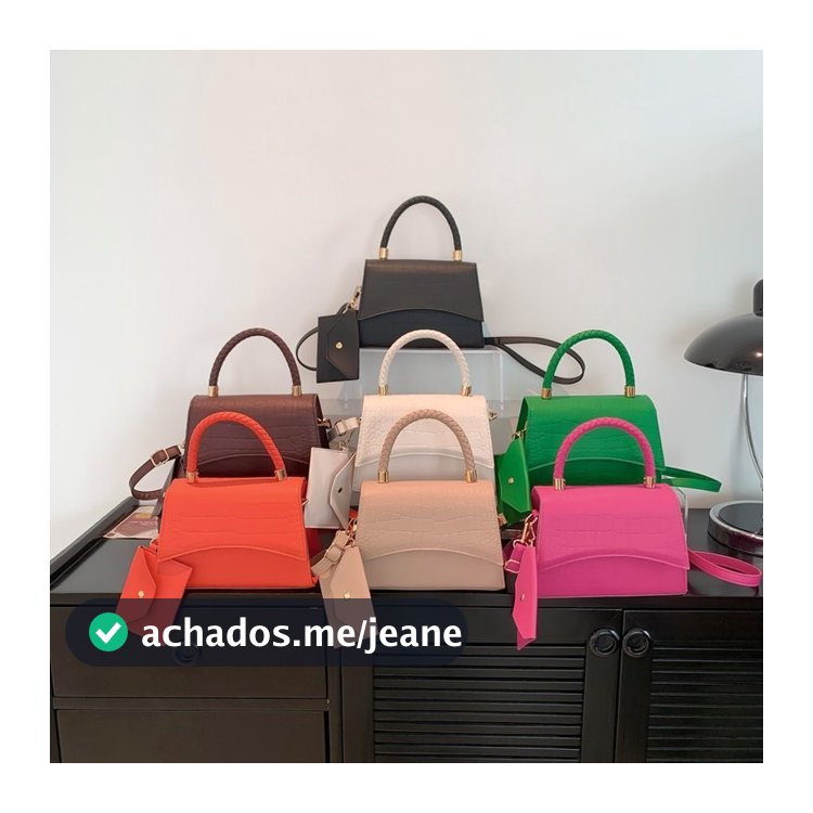 Bolsa de  feminina Crocodilo Retro Pequena com Porta Moeda