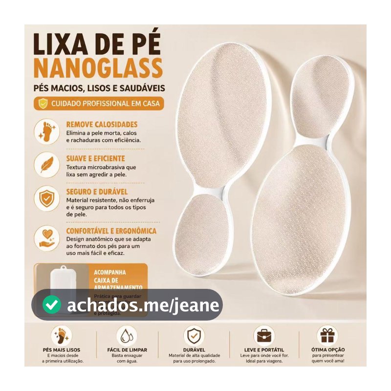 Lixa Nano Vidro Removedor De Pele Calos e Morta Reutilizável Pedicure Profissional para Pés Macios