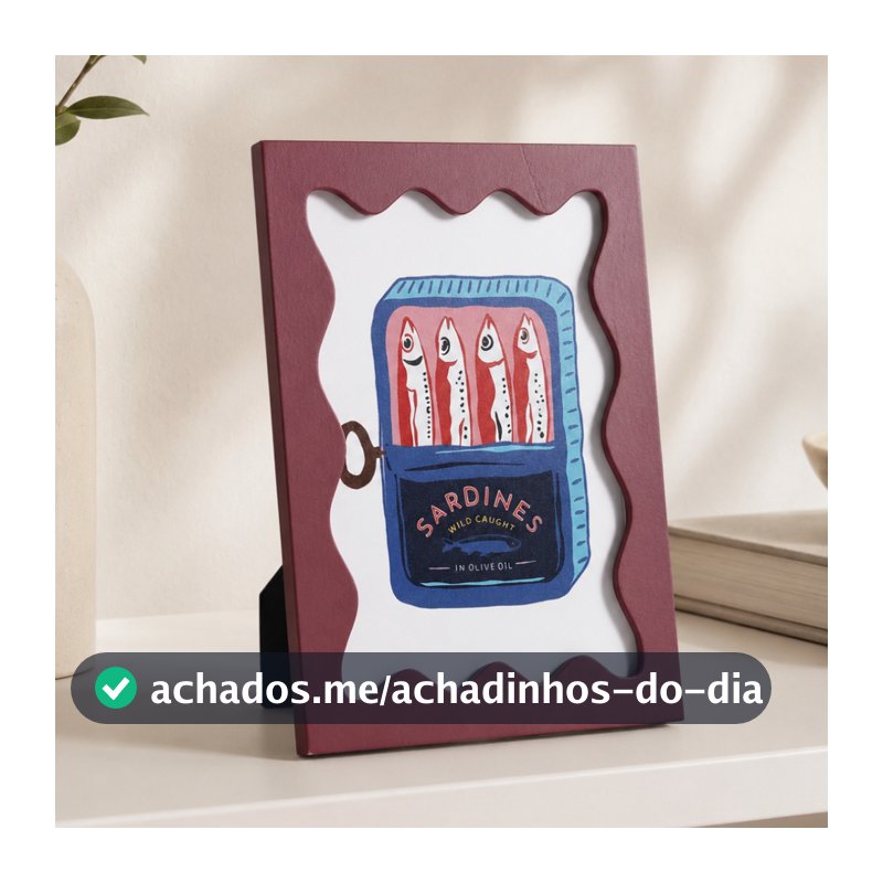 Porta Retrato MDF 12x17cm Moldura Sardine Foto Decorativo Mesa Parede Colorido Sala