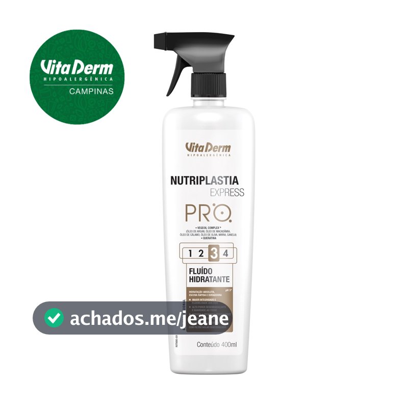 Fluido Hidratante SOS Nutriplastia Vita Derm 400ml - Hidratação, reconstrução e nutritiva