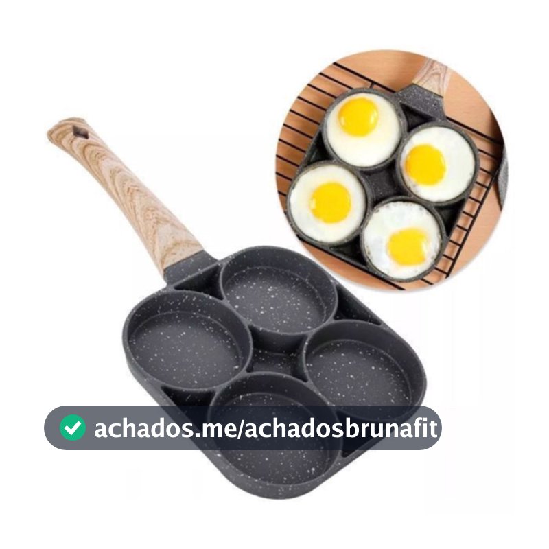 Frigideira Antiaderente 4 Partes Ovo Hambúrguer