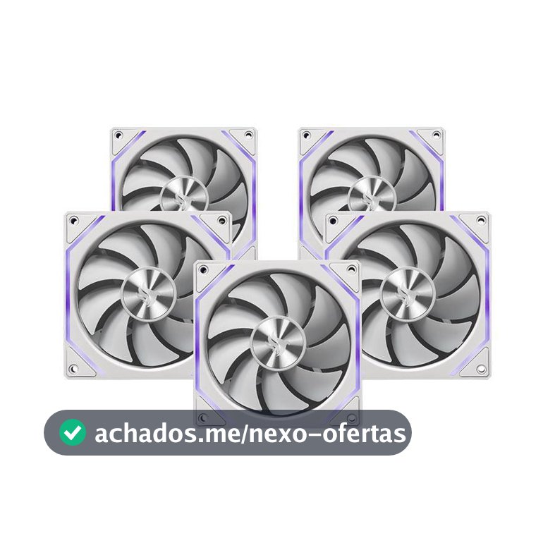 Kit Ventoinha Pichau Ventus NX, ARGB, 5x120mm, Branco, PCH-VTNX5-WH01