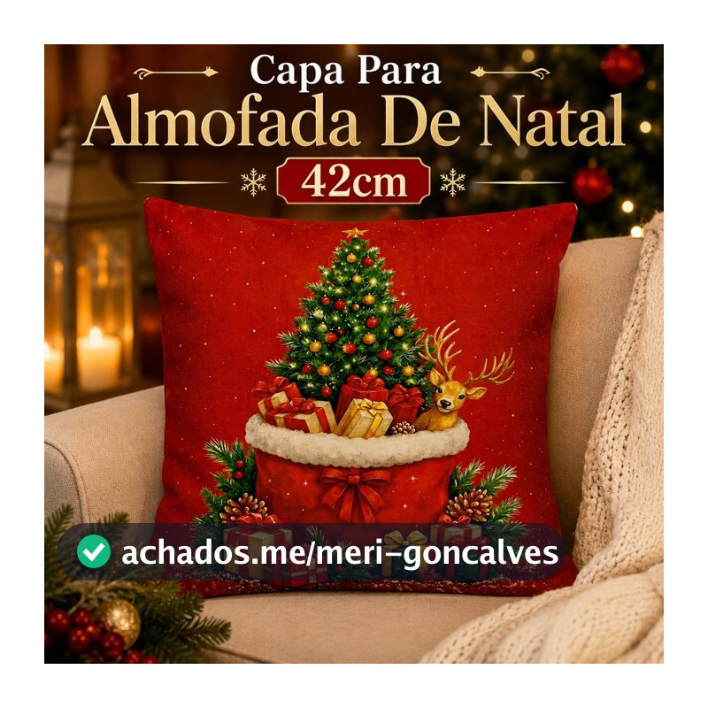Capa Para Almofada De Natal Árvore Decoração Casa