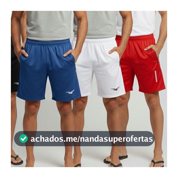 Kit 3 Bermudas Para Homens  Bermudas Com Bolsos Para Celular Com Ziper