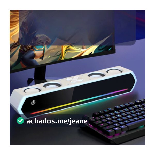 Caixa de Som Bluetooth Potente Com 4 Alto Falantes 30W Soundbar PC Notebook TV