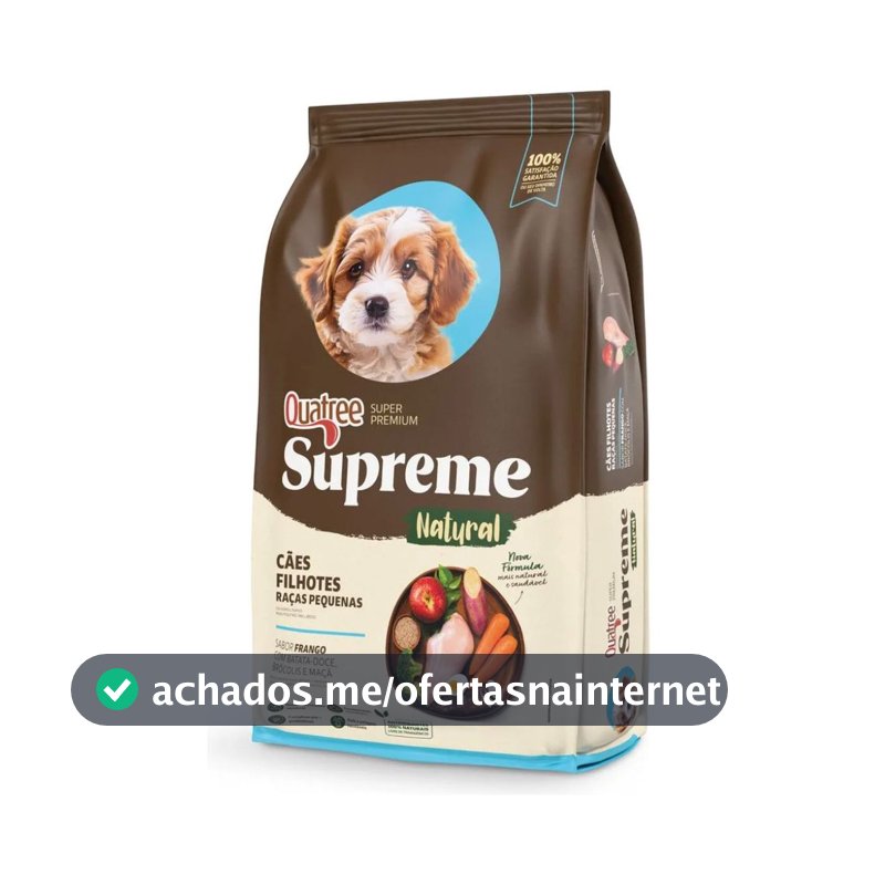 Quatree Supreme Natural Cão Filhote Raças Pequenas 10.1kg