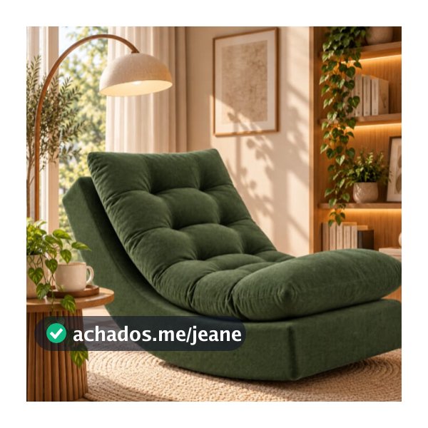 Poltrona Descanso Com Balanço Estofada Confortável Para Sala Quarto Leitura Descanso Relaxante