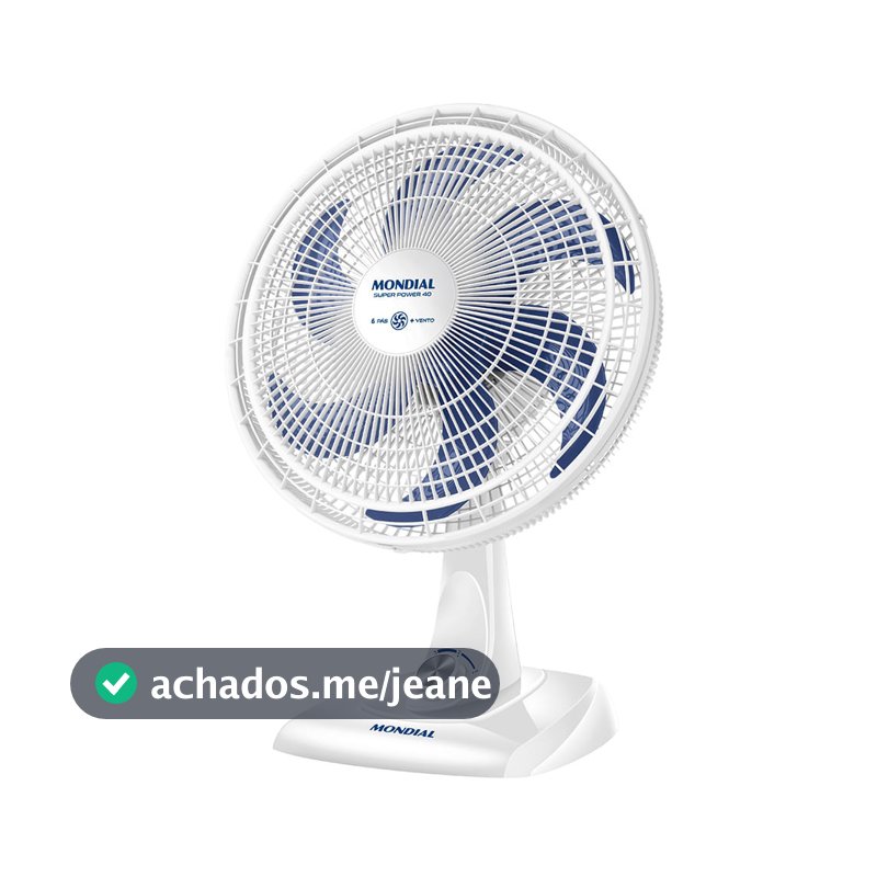 Ventilador de Mesa Mondial 6 Pás Super Power VSP-40-W - 40cm 220V