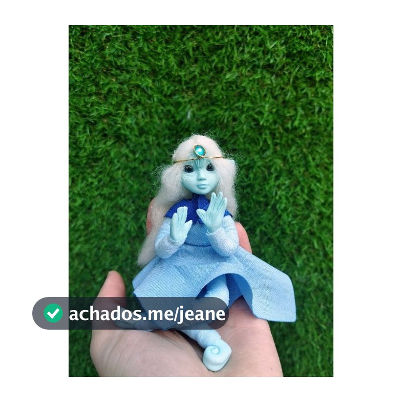 Ondina na Garrafa | elemental da água -  Garraduende fada sereia duende figura estatueta