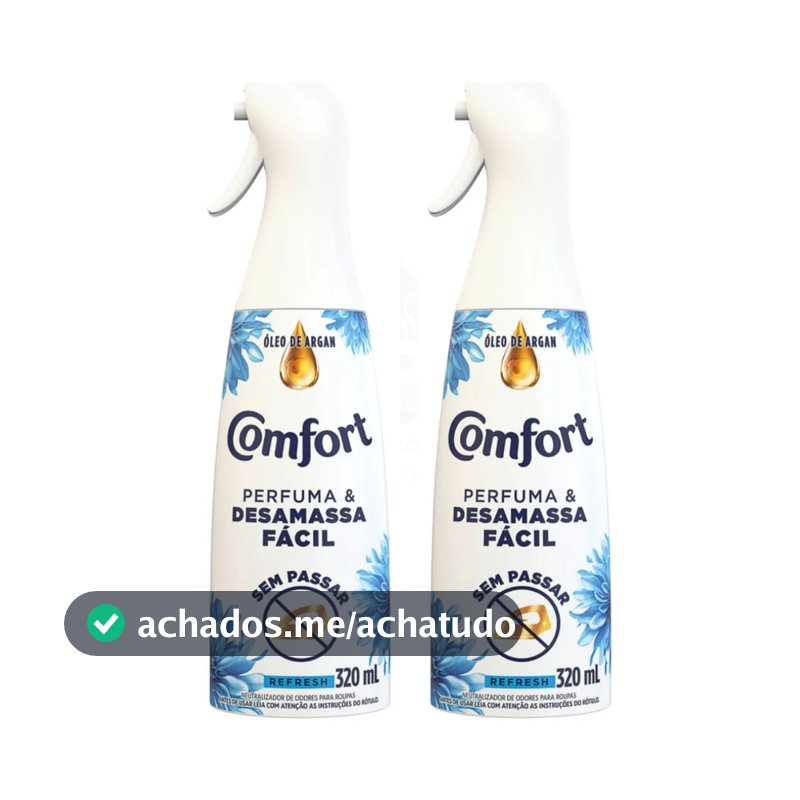 Comfort Spray Desamassa Roupa Refresh 320ml Neutraliza Odores