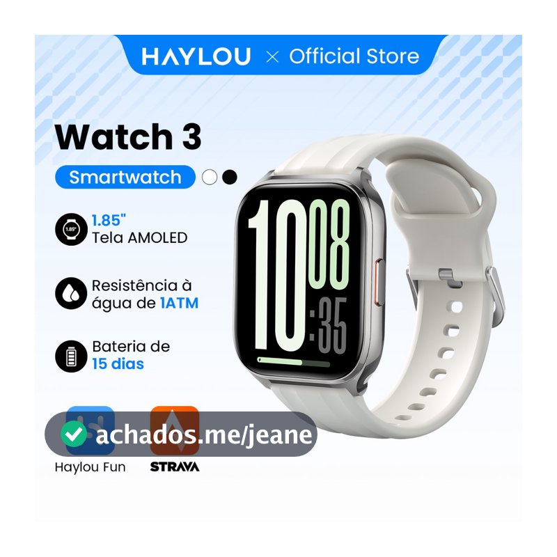 HAYLOU Watch 3 [Novo] Smart Relogio Esporte Correndo Ritmo AMOLED AOD 1ATM Bluetooth Call