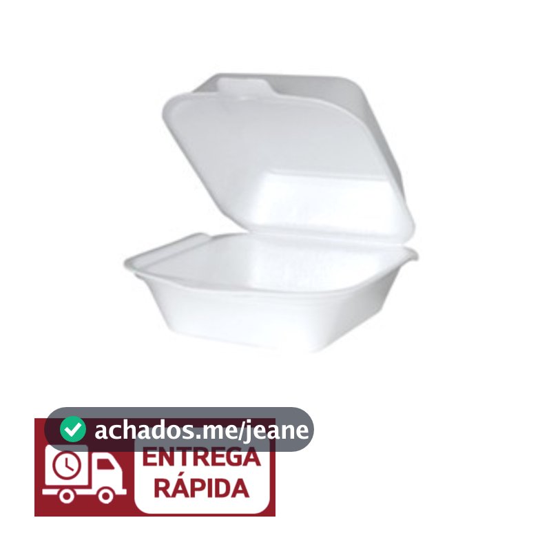 Kit 25 Embalagem de Isopor Hamburgueira Delivery h02