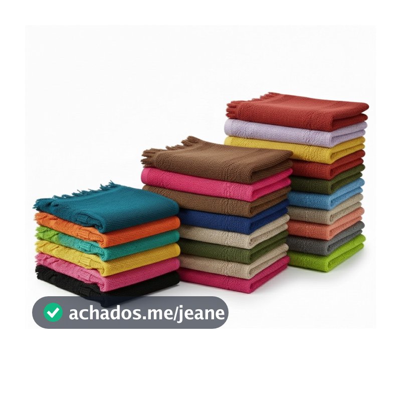 Kit 50 Toalhinhas de Mão Toalha Social Franja 100% Algodão Grande Macia p/ Bordar Escola