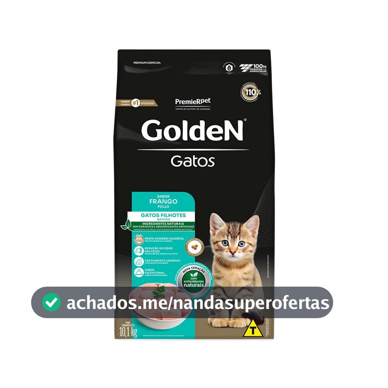 Ração Golden Gatos Filhotes Frango 10,1kg