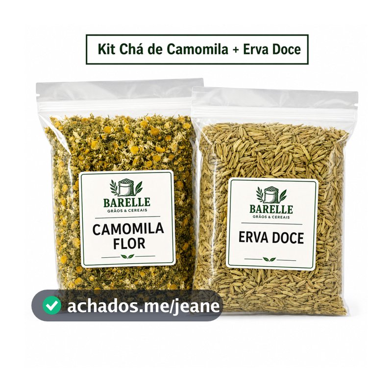 Chá Camomila + Erva Doce a Granel Aromático e Natural
