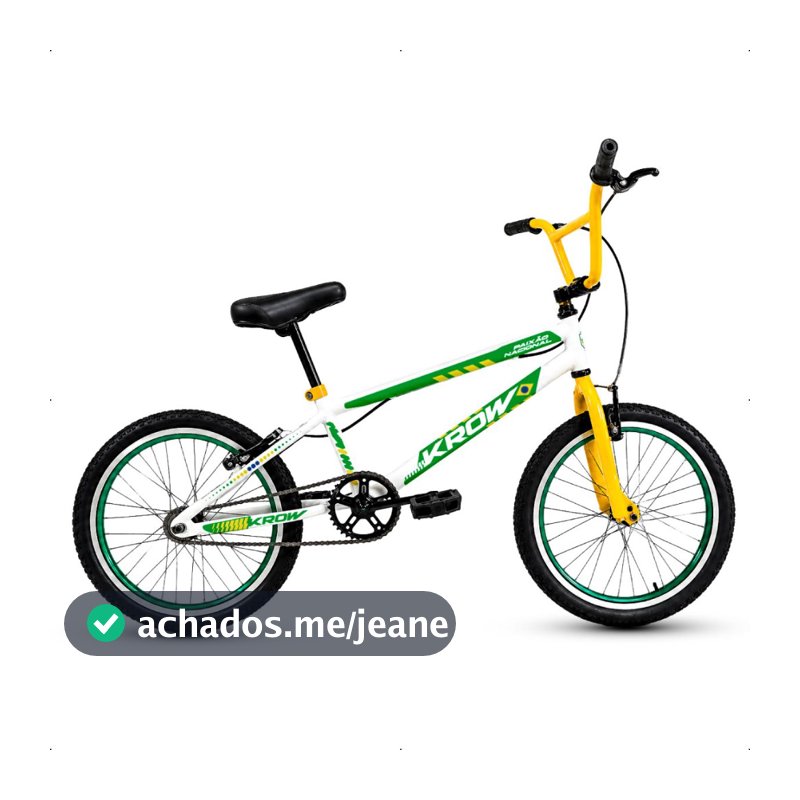 Bicicleta Aro 20 BMX Cross Infantil Freio V-Brake Aro Aero Versão Brasil Krow Bikes