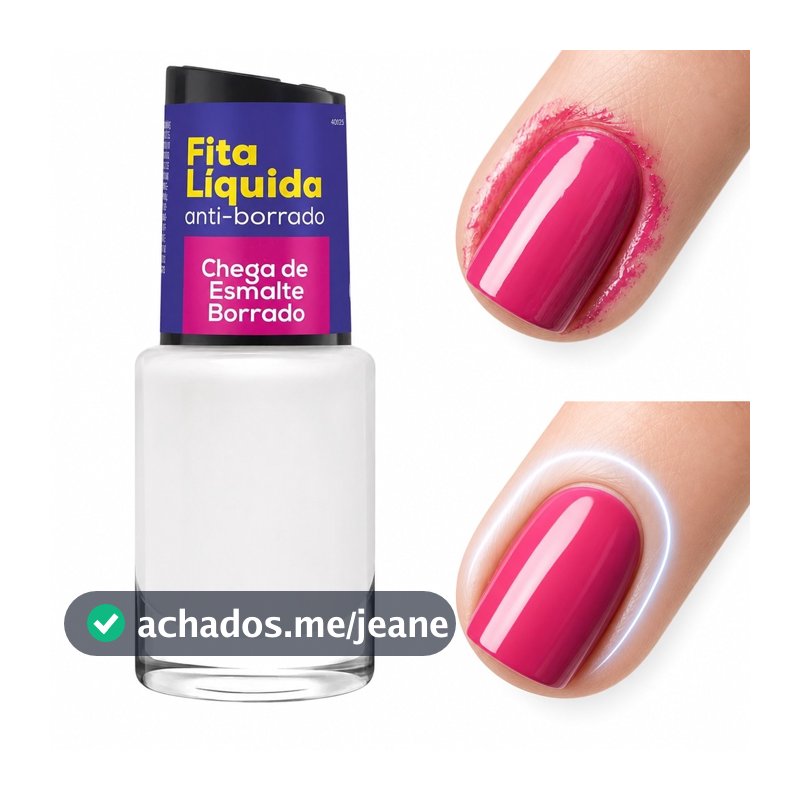 Fita Liquida Anti Borrado Unhas Proteção Esmaltação Limpeza Facil Secagem Rápida Acabamento Perfeito esmalte