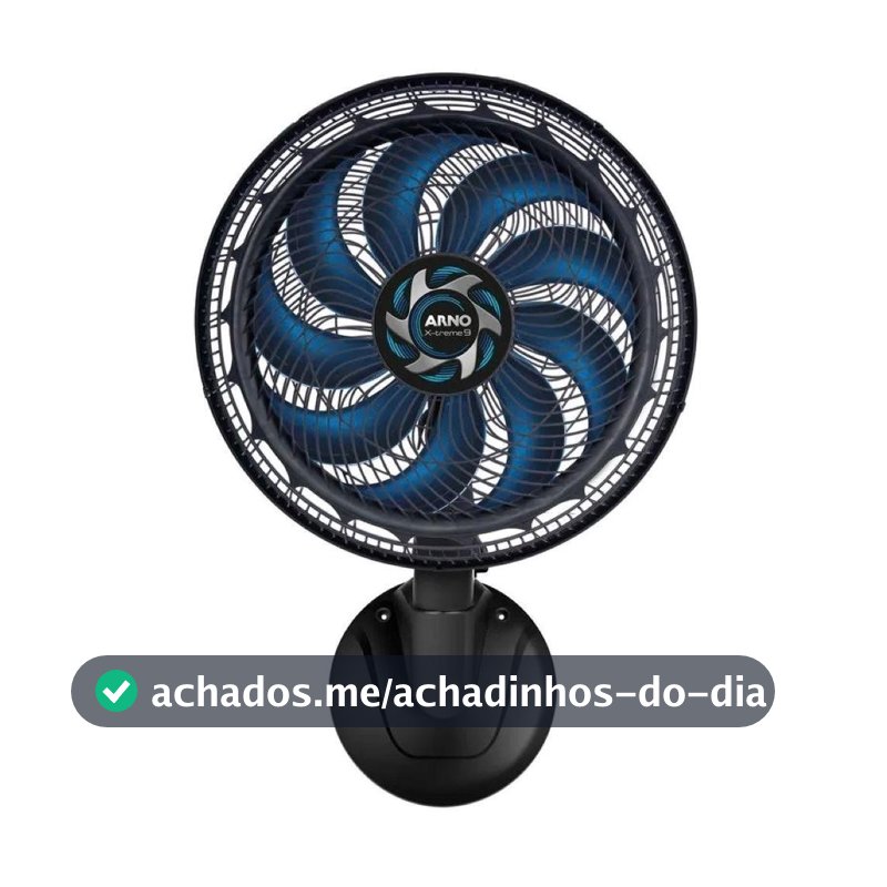Ventilador de Parede Arno VE9P X-treme 40CM 9 Pás Preto 127V