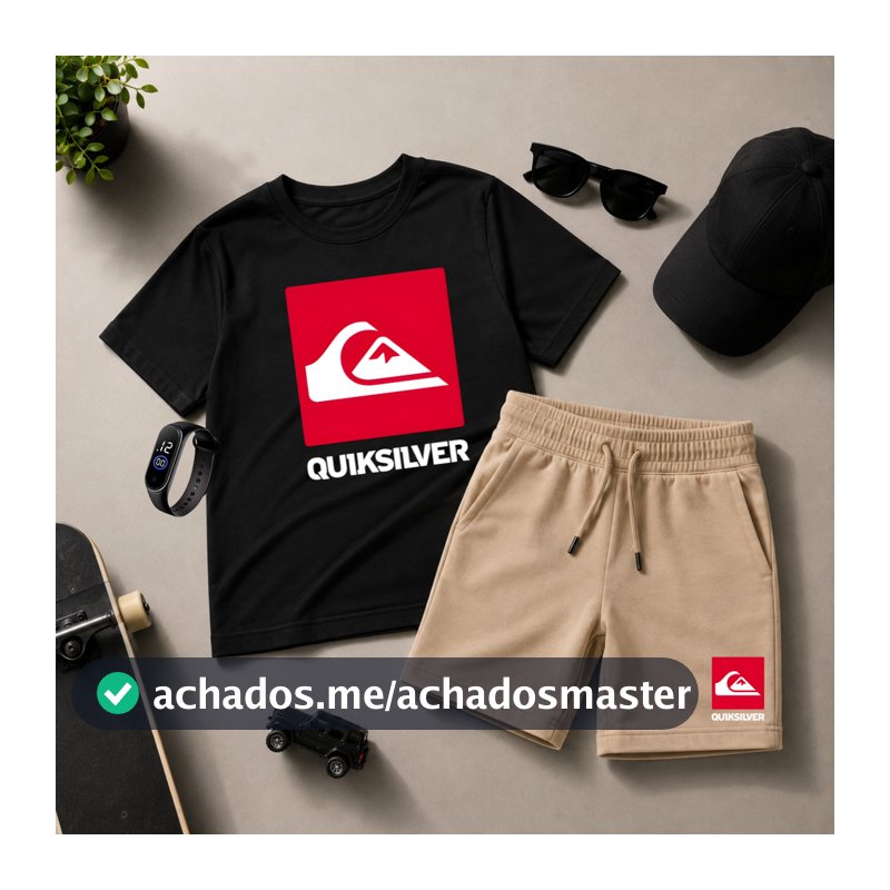 Kit Infantil Camiseta e Short Moletinho + Brinde Grátis Promoção de Lançamento Moda Verão