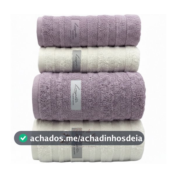 Kit/Jogo 2 Toalhas de Banho e 2 Toalhas de Rosto Grande Super Luxo Volume Extra 100% Algodão Macia Alta Absorção