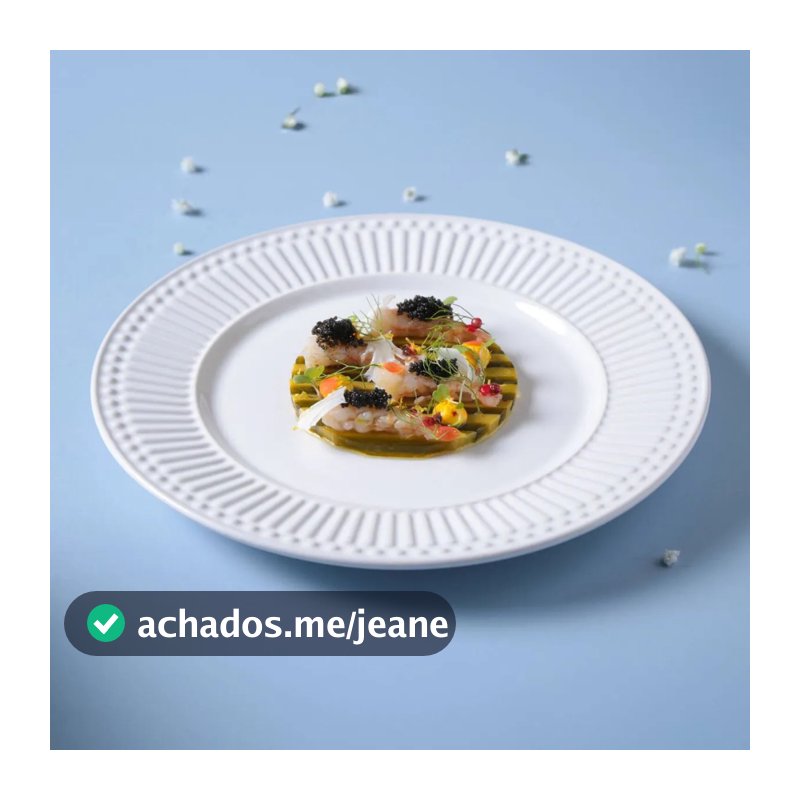 Conjunto Prato Raso Roma Branco 6 Peças 2ª Linha Porto Brasil