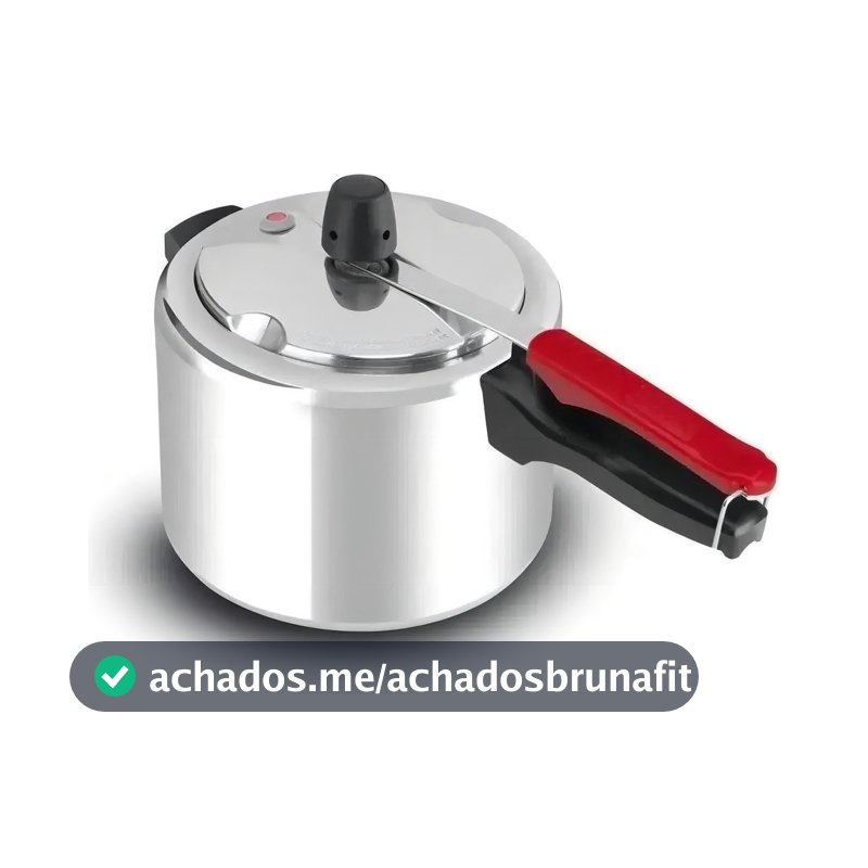 Panela De Pressão Clock Clássica Polida 4L Em Alumínio